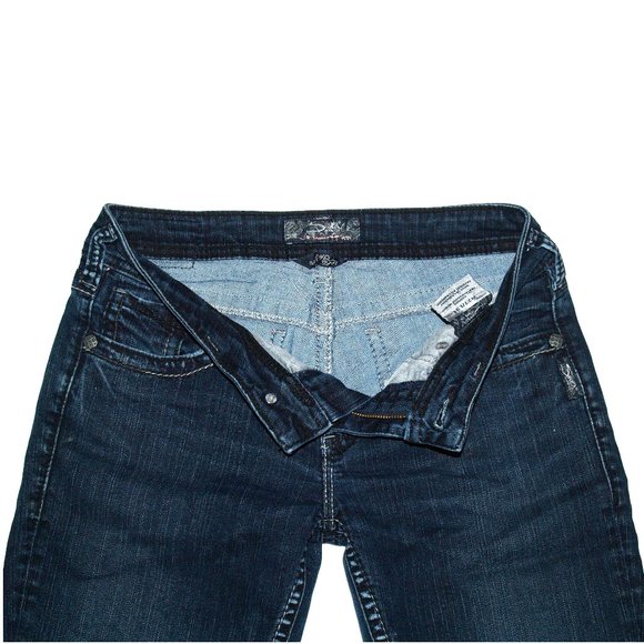 Silver Jeans - AIKO BABY BOOT Women's Blue Denim SAF457 - 28X28 - Picture 9 of 16